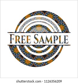 Free Sample arabic emblem. Arabesque decoration.