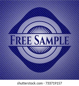 Free Sample badge with jean texture
