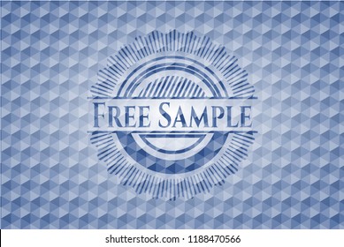 Free Sample blue polygonal emblem.