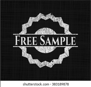 Free Sample chalk emblem, retro style, chalk or chalkboard texture