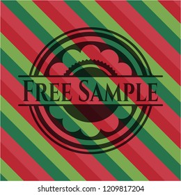 Free Sample christmas badge background.