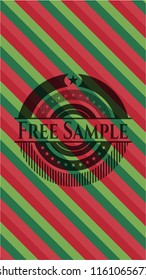 Free Sample christmas emblem background.