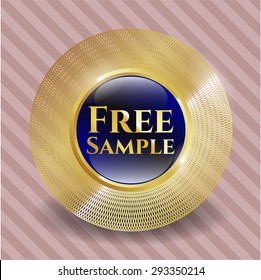 Free Sample gold shiny badge