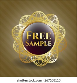 Free sample gold shiny emblem