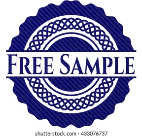 Ejemplo libre jean o denim emblem o fondo de placa