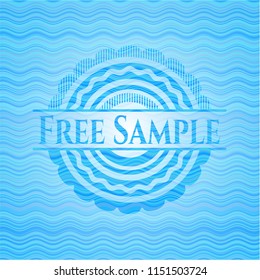Free Sample light blue warer style emblem.