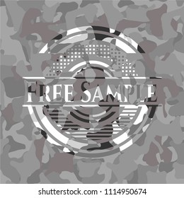 Free Sample on grey camo pattern