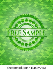 Free Sample realistic green mosaic emblem