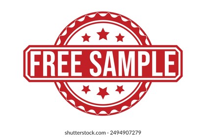 Kostenlose Probe Red Rubber Stamp Vektorgrafik Design.