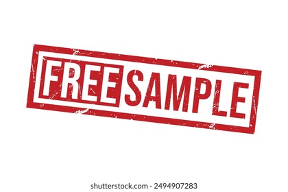 Free sample red rubber stamp vector design.