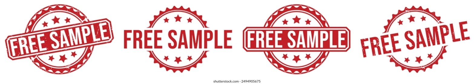 Free sample rubber stamp on white background. Free sample Stamp.