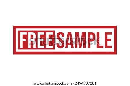 Free sample rubber stamp on white background. Free sample Stamp.
