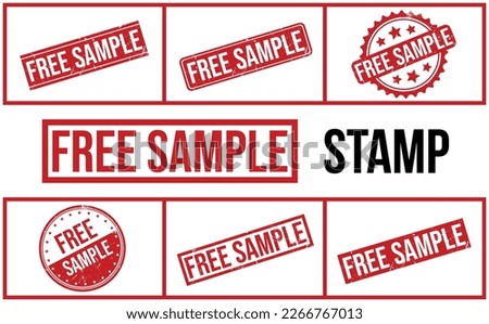 Free Sample Rubber Stamp Set Vector