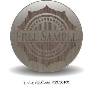 Free Sample vintage wooden emblem