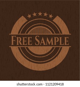 Free Sample wood emblem. Retro
