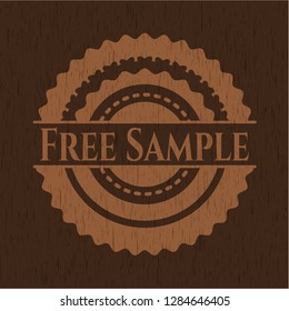 Free Sample Wood Emblem. Retro