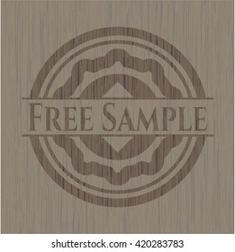 Free Sample wood emblem. Retro