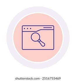 Free Search data circle icon , vector, pixel perfect, illustrator file 