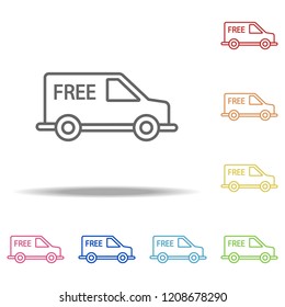 Free sending icon. Elements of Global Logistics in multi color style icons. Simple icon for websites, web design, mobile app, info graphics