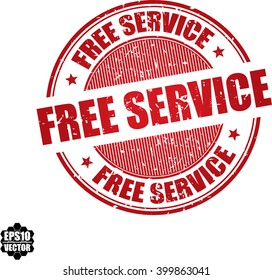 Free service grunge stamp.Vector