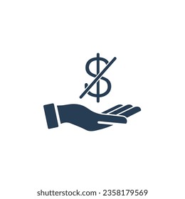 Free service, help, consultation.  Vector linear icon isolated on white background.