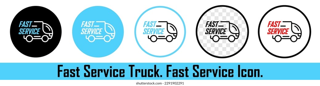 Free service truck. Fast delivery. Vector
