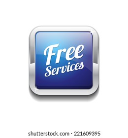 Free Services Blue Vector Icon Button