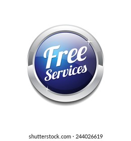 Free Services Blue Vector Icon Button