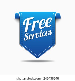 Free Services Blue Vector Icon Design