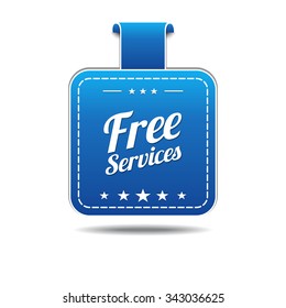 Free Services Blue Vector Icon Design