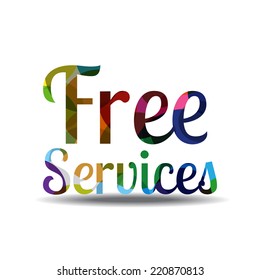 Free Services Colorful Vector Icon Design