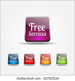 Free Services Colorful Vector Icon Design