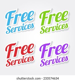 Free Services Colorful Vector Icon Design