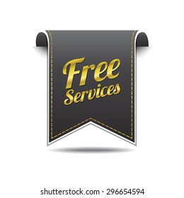 Free Services golden Vector Icon Design