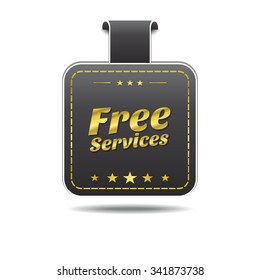Free Services golden Vector Icon Design