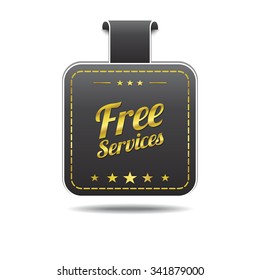Free Services golden Vector Icon Design