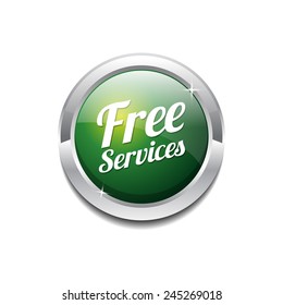 Free Services Green Vector Icon Button