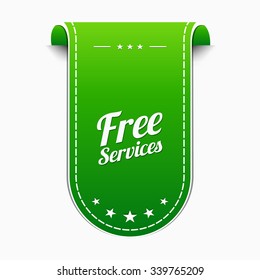 Free Services Green Vector Icon Design