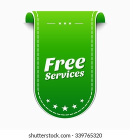 Free Services Green Vector Icon Design