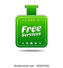 Free Services Green Vector Icon Design