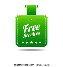 Free Services Green Vector Icon Design