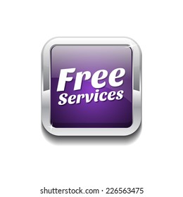 Free Services Purple Vector Icon Button