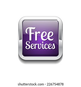 Free Services Purple Vector Icon Button