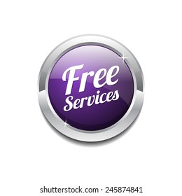 Free Services Purple Vector Icon Button