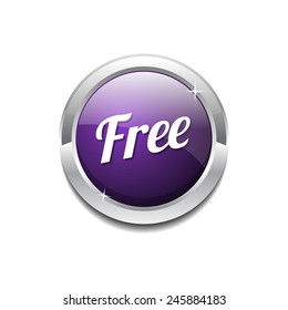 Free Services Violet Vector Icon Button