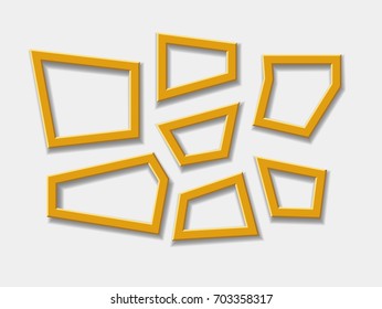 free shape gold  picture frame