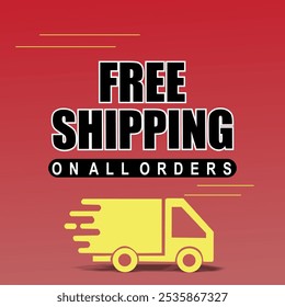 Free shipping all orders tag. Banner design template