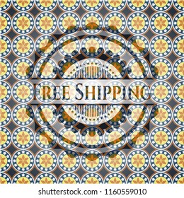 Free Shipping arabesque emblem. arabic decoration.