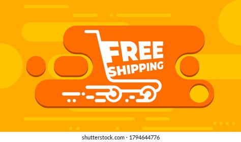 Free shipping banner for article, website or application