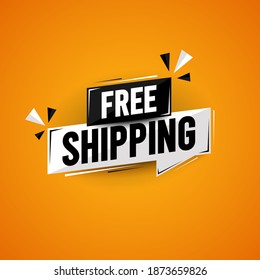 Free shipping banner background design